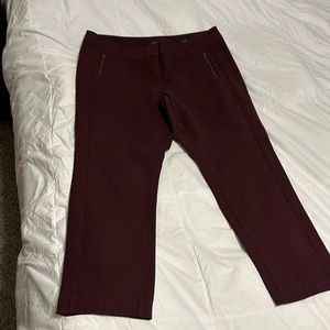 Loft Maroon Julie Skinny Pant
